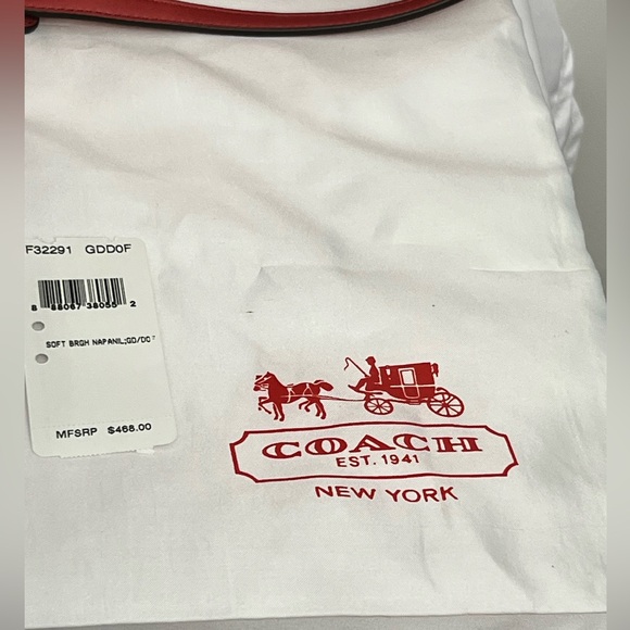 NWT Coach Borough Soft In Nappa 32291 Leather Satchel Rare With Dust Bag - Picture 5 of 16